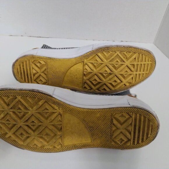 CONVERSE CHUCK TAYLOR ALL STAR 70 HIGH TOP M-6.5 W-8.5 BLK/YELLOW PLAID - Picture 10 of 11